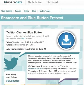 Sharecare tweetchat site screen capture