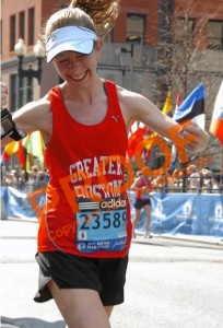 Finishing the Boston Marathon, 2012
