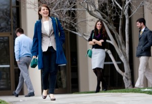 N.Y. Times photo of woman leaving church in slacks